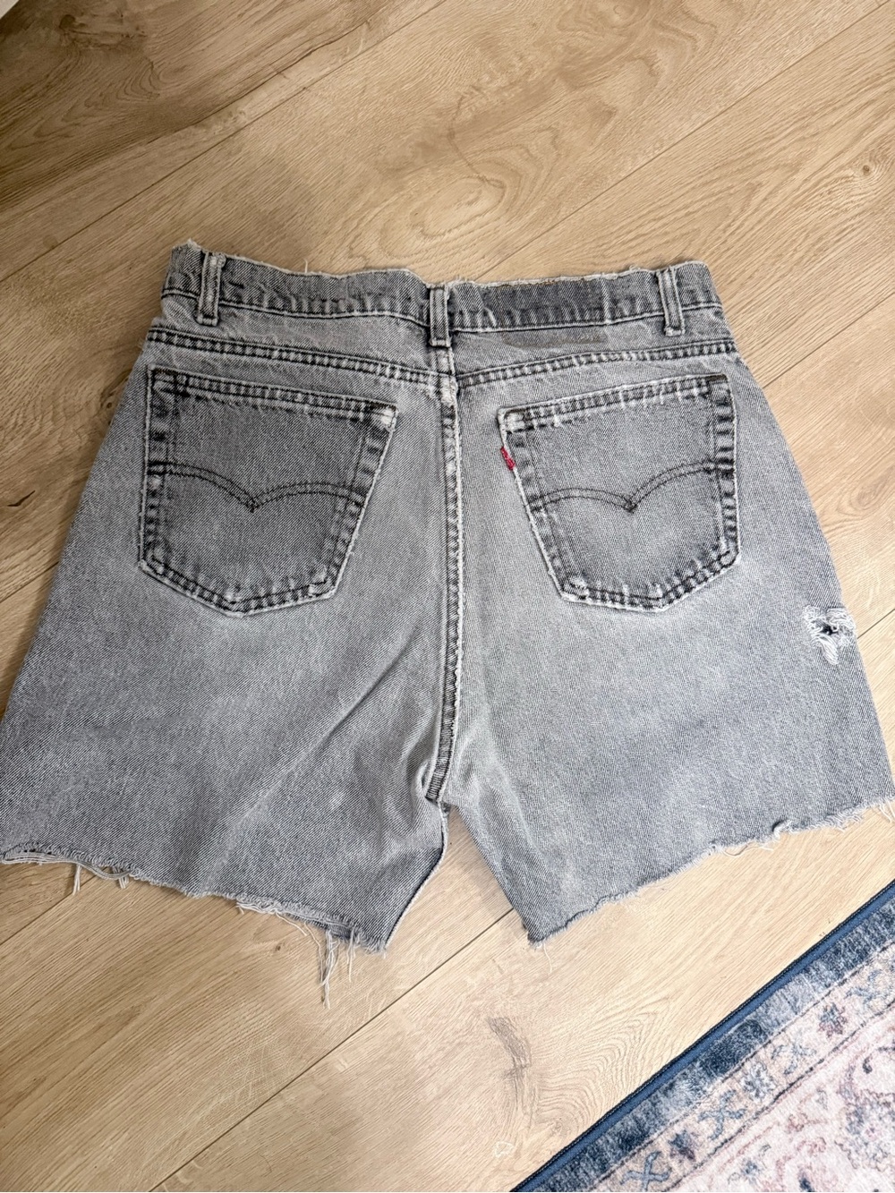Levi’s High-Waist Gray Denim Shorts